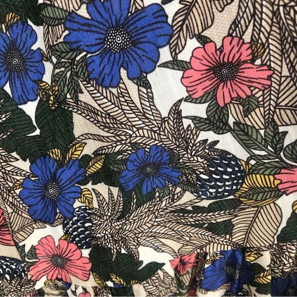 Anthropologie Lost + Wander Floral Ruffle Edge Wrap Style Mini Dress NEW no belt - Picture 13 of 16